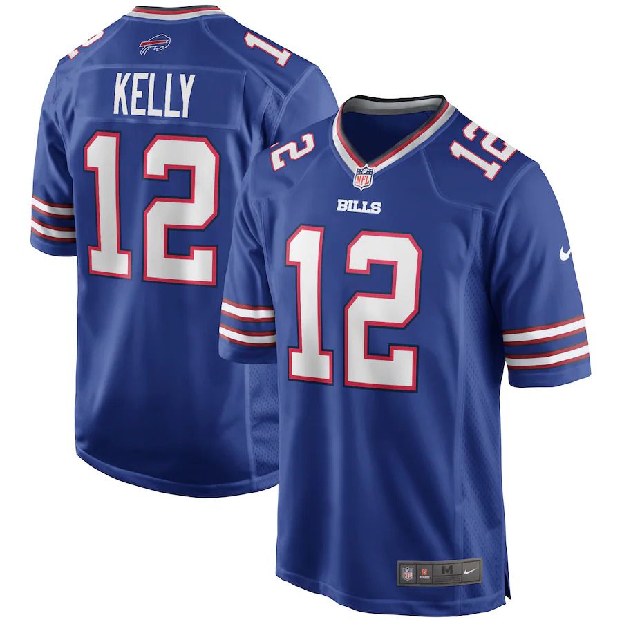 Men Buffalo Bills #12 Jim Kelly Nike Royal Game Retired Player NFL Jersey